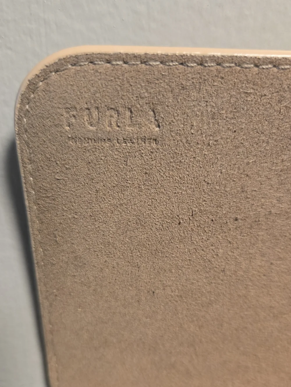 Furla Beige/Pale Pink Crossbody Bag with Gold Chain
